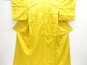 アンティーク　よろけ縞織り出し手織り紬着物